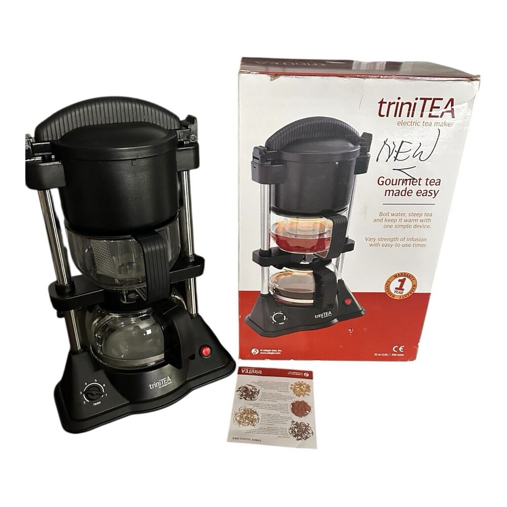 Trinitea By Adagio 4 Cup Tea Machine Brewer Maker, Black Model 897085000045